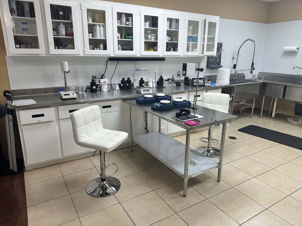 The Pensive Beauty® Nanoscience Labs bench in Seffner, Florida.