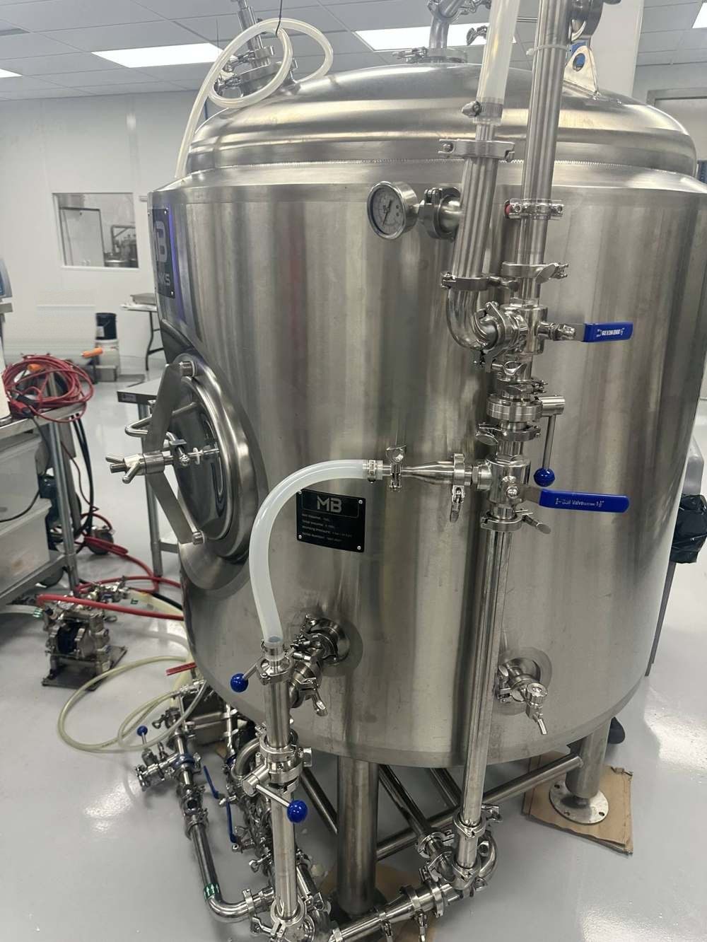 Stainless production vessel in the Pensive Beauty facility